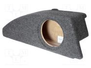 Car loudspeaker enclosure; MDF; black melange; textil; 200mm BASSER