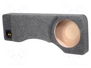 Car loudspeaker enclosure; MDF; grey melange; 250mm; VW; 15l BASSER