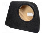 Car loudspeaker enclosure; MDF; black melange; textil; 250mm BASSER