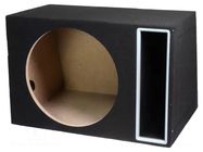 Car loudspeaker enclosure; MDF; black; 380mm; Grooving: 352mm BASSER