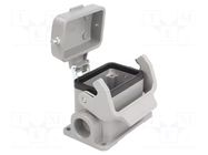Enclosure for connectors: HDC; size 6B; Han® B; IP65; with latch HARTING