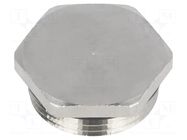 Protection cap; metal; Thread: PG16; Spanner: 24mm; with seal HARTING