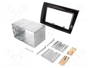 Radio frame; Fiat; 2 DIN; black gloss PER.PIC.