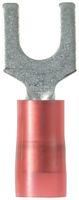 TERMINAL, FORK, #6, 22-18AWG, RED