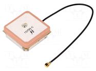 Antenna; GPS; 3dBi; RHCP; for building in; 50Ω; 25x25x7mm; -40÷85°C SR PASSIVES