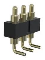 CONN, R/A POGO PIN HDR, 3P, 1R/2.54MM/TH