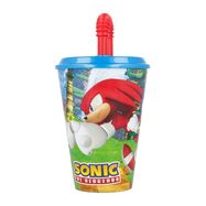 Water Cup with Straw for Kids STOR 40530 430 ml Sonic the Hedgehoh (blue&red), Stor