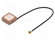 Antenna; GPS; 0dBi; RHCP; for building in; 50Ω; 13x13x6.2mm; 3.3VDC SR PASSIVES