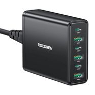 Rocoren power charger 3x USB-C, 3x USB-A, 60W (black), Rocoren