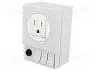 USA-type socket; 120VAC; 6.3A; IP20; for DIN rail mounting STEGO