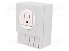 USA-type socket; 120VAC; 15A; IP20; for DIN rail mounting STEGO