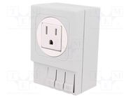 USA-type socket; 120VAC; 15A; IP20; for DIN rail mounting STEGO