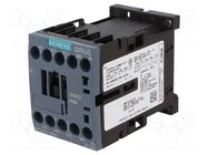 Contactor: 3-pole; NO x3; Auxiliary contacts: NO; 24VDC; 17A; 3RT20 SIEMENS