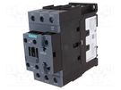 Contactor: 3-pole; NO x3; Auxiliary contacts: NO + NC; 230VAC; 50A SIEMENS