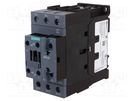 Contactor: 3-pole; NO x3; Auxiliary contacts: NO + NC; 230VAC; 65A SIEMENS
