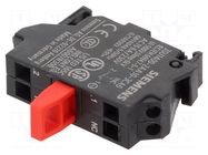 Contact block; 22mm; for back plate; spring clamps; Contacts: NC SIEMENS