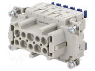Connector: HDC; contact insert; female; 16A; 500V; Han® ES Press HARTING