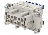 Connector: HDC; contact insert; female; 16A; 500V; Han® ES Press HARTING