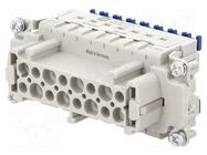 Connector: HDC; contact insert; female; 16A; 500V; Han® ES Press HARTING