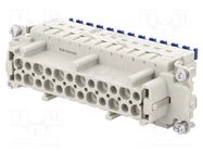Connector: HDC; contact insert; female; 16A; 500V; Han® ES Press HARTING
