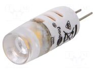 LED lamp; warm white; G4; 12VDC; 12VAC; 90lm; P: 1.2W; 300°; 2700K Goobay