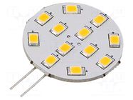 LED lamp; warm white; G4; 12VDC; 12VAC; 170lm; P: 2W; 140°; 2800K Goobay