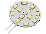 LED lamp; cool white; G4; 12VDC; 12VAC; 190lm; P: 2W; 140°; 6200K Goobay