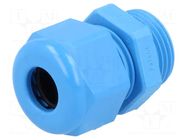 Cable gland; PG11; IP54; polyamide; blue; UL94V-0; HSK-K HUMMEL