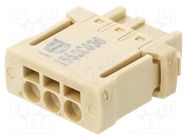 Plug; Connector: wire-board; har-flexicon®; 2.54mm; ways: 3; tinned HARTING