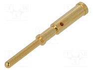 Contact; male; gold-plated; 0.75mm2; crimped; for cable HARTING