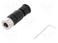 Connector: M8; female; PIN: 4; straight; for cable; plug; 4A; IP67 HARTING