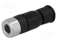 Connector: M8; female; PIN: 3; straight; for cable; plug; 4A; IP67 HARTING
