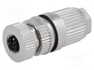 Connector: M12; plug; PIN: 5; female; 63V; straight; IP67; IDC HARTING