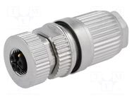 Connector: M12; plug; PIN: 5; female; 63V; straight; IP67; IDC HARTING