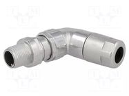 Connector: M12; plug; PIN: 8; male; Slim; 30V; angled 90°; IP67; 8A HARTING