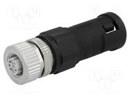 Plug; M12; PIN: 4; female; D code-Ethernet; for cable; IP67; 250V; 4A HARTING