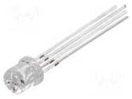 LED; RGB; 5mm; 140°; Front: flat; 1.8÷2.6/2.9÷3.6/2.9÷3.6VDC; round OPTOSUPPLY