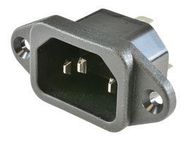 CONNECTOR, POWER INLET C14, RECEPTACLE, 15A