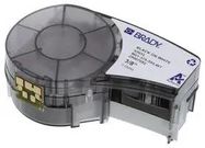 LABELING TAPE, VINYL, 9.53MM X 6.4M, BLACK/WHITE