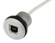 USB CABLE, 2.0 A TYPE B-B RCPT, 0.5M