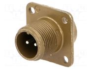 Connector: circular; socket; PIN: 2; male; soldering; 97; 13A; 500VAC AMPHENOL