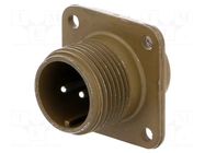 Connector: circular; socket; PIN: 2; male; soldering; 97; 13A; 500VAC AMPHENOL
