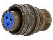 Connector: circular; plug; for cable; PIN: 3; female; soldering; 97 AMPHENOL