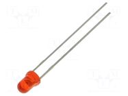 LED; red; 3mm; 5.6÷19mcd; 45°; Front: convex; 2÷2.6VDC; No.of term: 2 LITEON