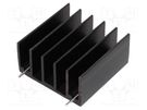 Heatsink: extruded; TO220,TO247; black; L: 30mm; W: 30mm; H: 15mm STONECOLD