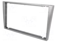 Radio frame; Opel,Renault,Suzuki; 2 DIN; grey PER.PIC.
