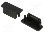 Cap for LED profiles; black; 2pcs; ABS; SURFACE14 TOPMET