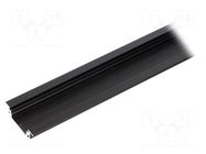 Profiles for LED modules; black; L: 2m; GROOVE14; aluminium TOPMET