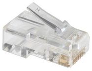 RJ MODULAR PLUG, 6 POSITION, 1 PORT