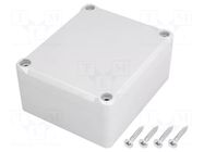 Enclosure: multipurpose; X: 74mm; Y: 89mm; Z: 41mm; ABS; grey; gasket KRADEX